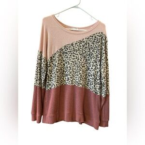 Maurices Blush Pink Knit Top, size Large